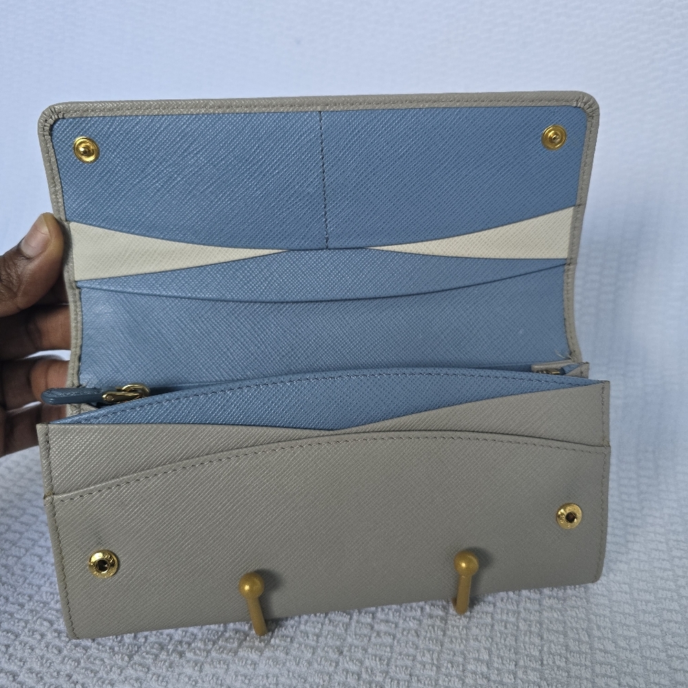 Prada Saffiano Leather Long Wallet